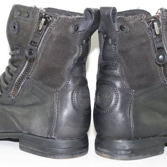 Bunker Leather Military Combat Style Boots Womens  (US 7/EU 40) - Picture 9 of 12